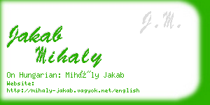 jakab mihaly business card